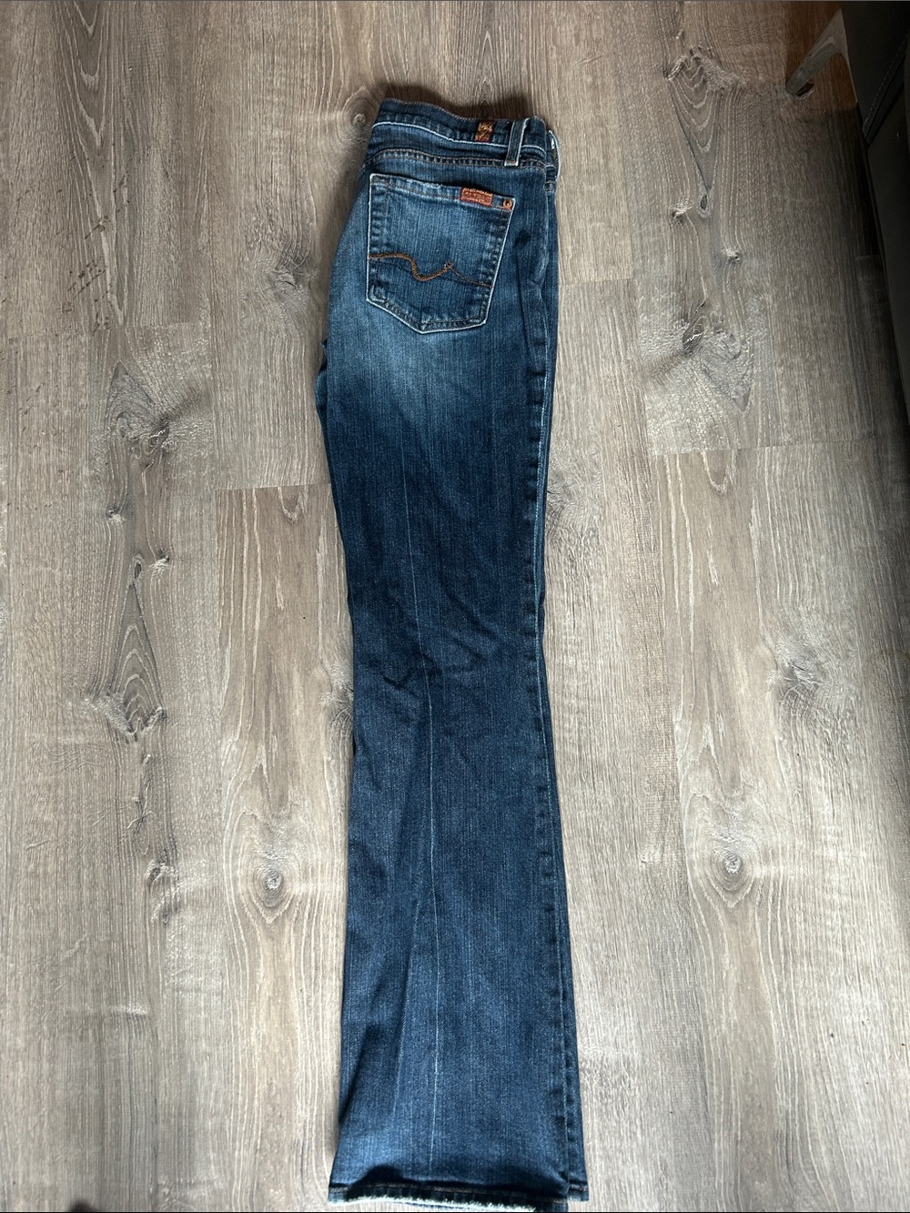 7 For All Mankind Dark Blue Bootcut Jeans
